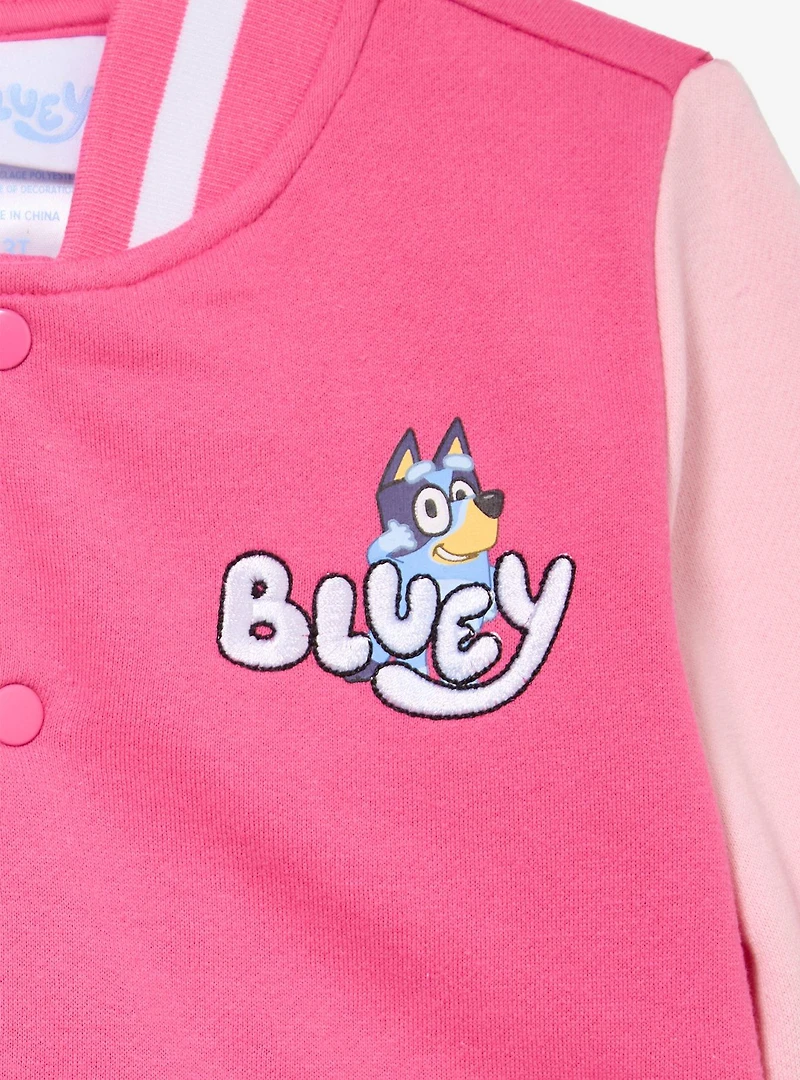Bluey Pizza Girls Toddler Varsity Jacket - BoxLunch Exclusive