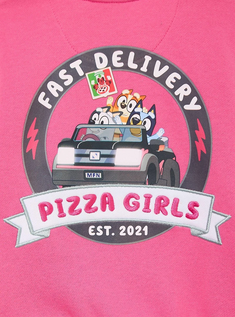 Bluey Pizza Girls Toddler Varsity Jacket - BoxLunch Exclusive