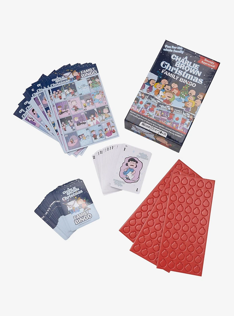 Peanuts A Charlie Brown Christmas Family Bingo Game