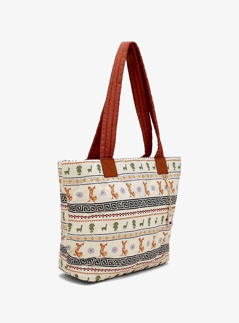 Disney The Emperor's New Groove Pattern Quilted Tote Bag - BoxLunch Exclusive