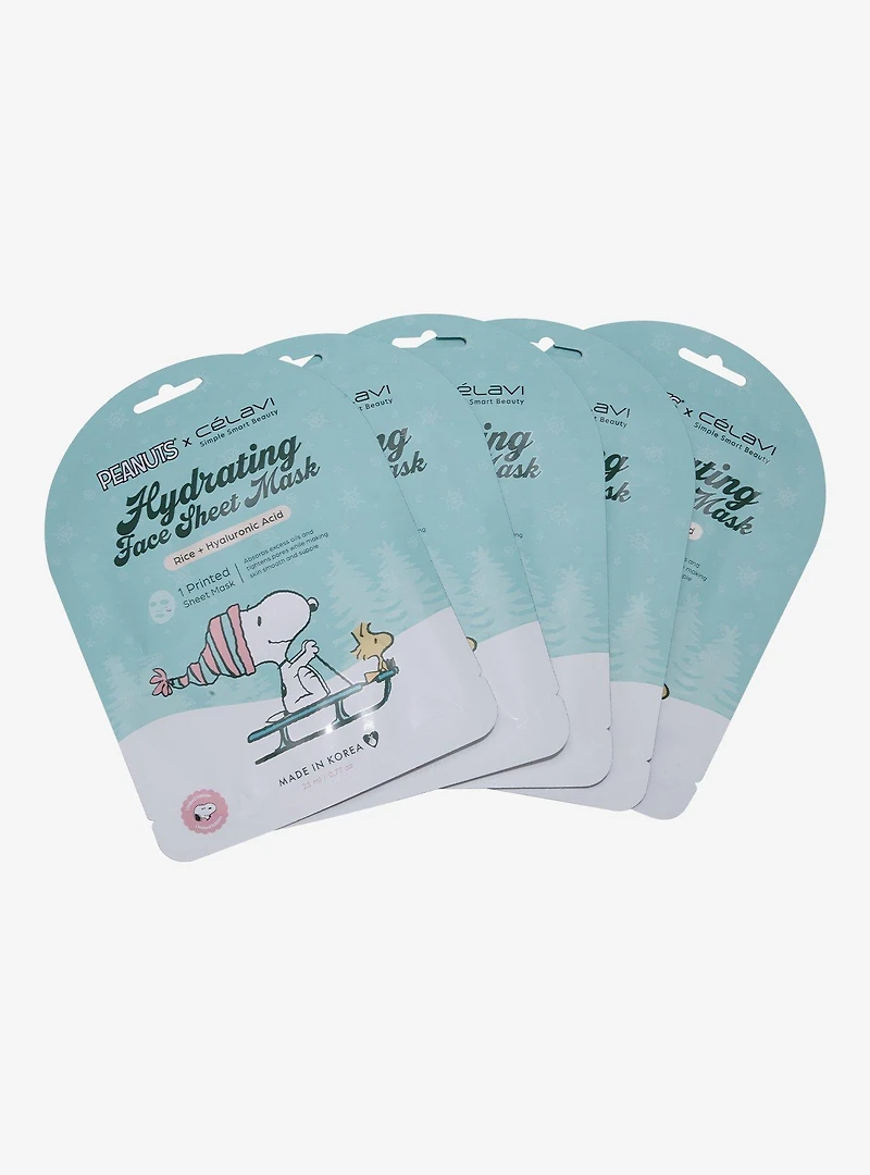 Célavi x Peanuts Hydrating Face Sheet Mask Pack