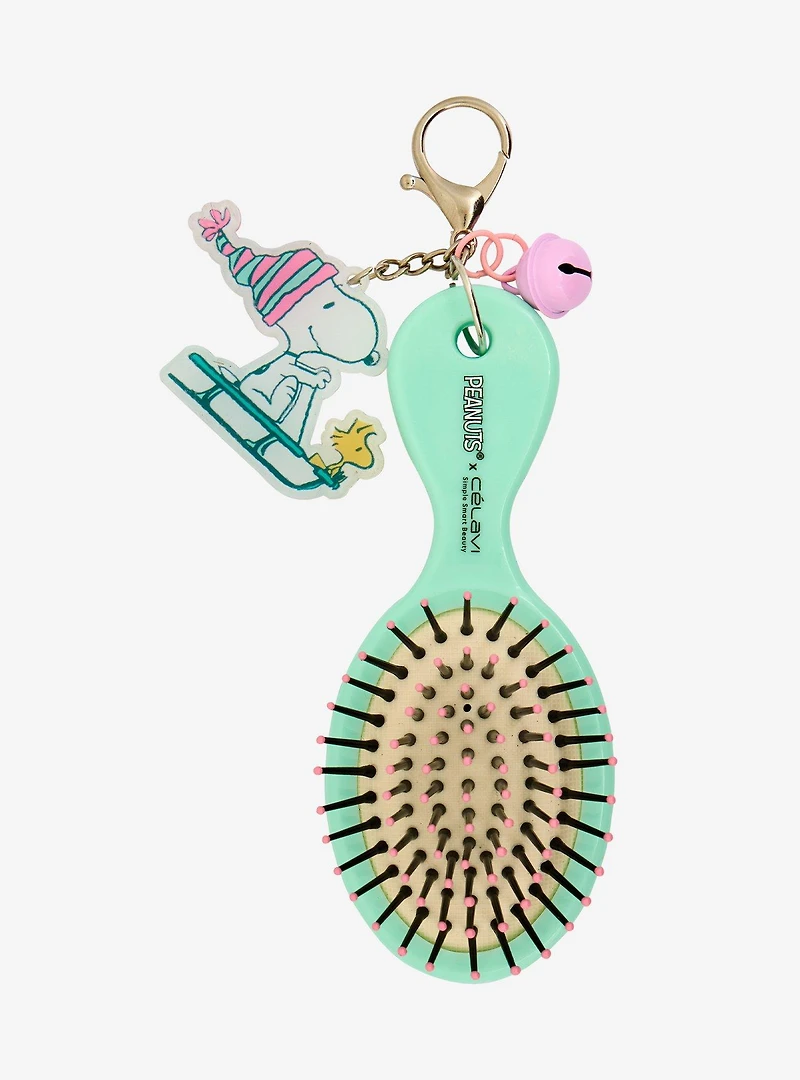 Célavi x Peanuts Snoopy Holiday On-the-Go Hair Brush Keychain