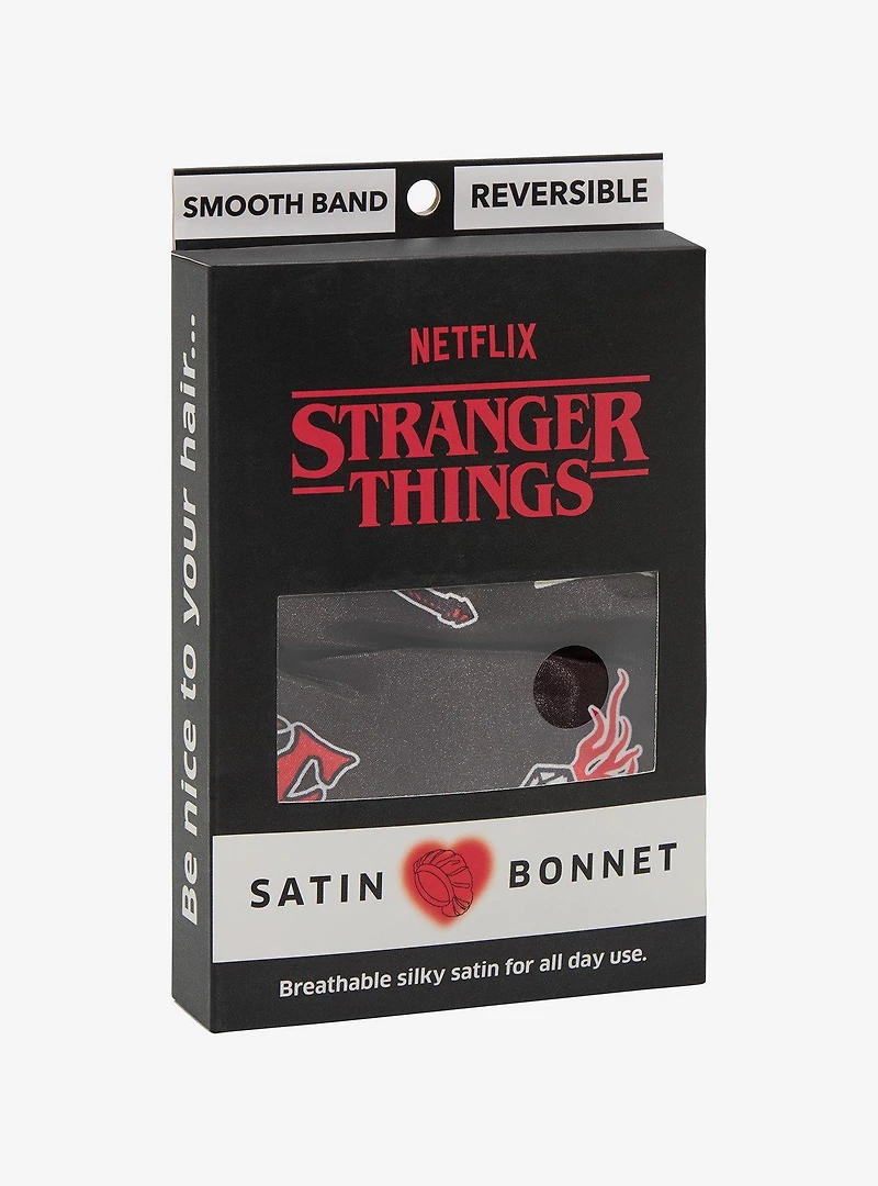 Stranger Things Hellfire Club Reversible Satin Bonnet - BoxLunch Exclusive