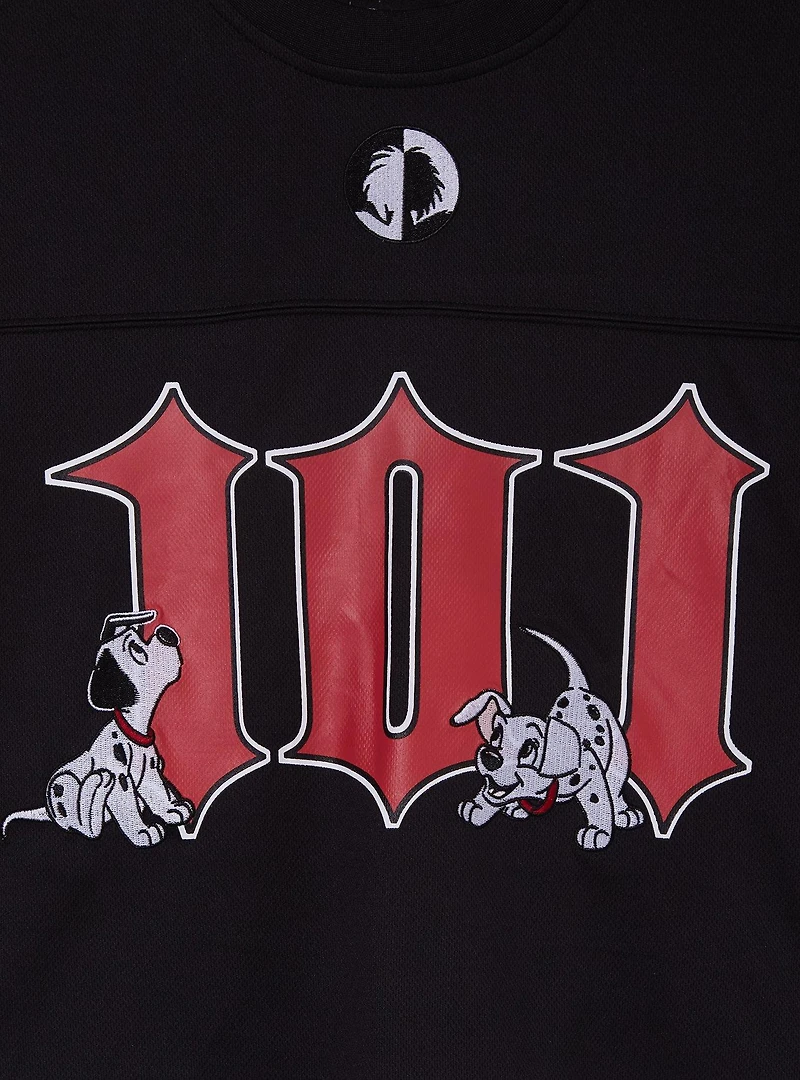 Disney 101 Dalmatians Cruella De Vil Women's Cropped Football Jersey - BoxLunch Exclusive
