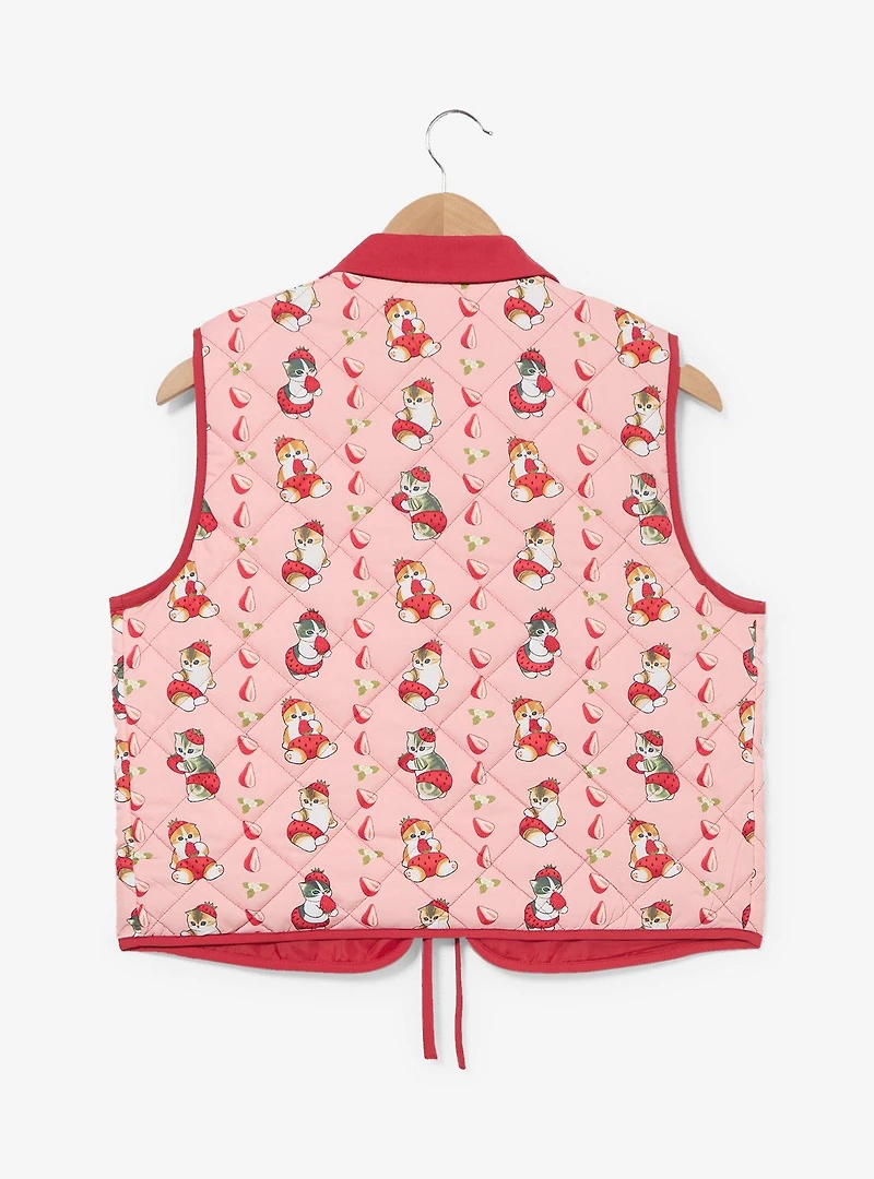 mofusand Strawberry Cats Women's Quilted Vest - BoxLunch Exclusive