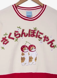 Mofusand Cherry Cats Panel Crewneck - BoxLunch Exclusive