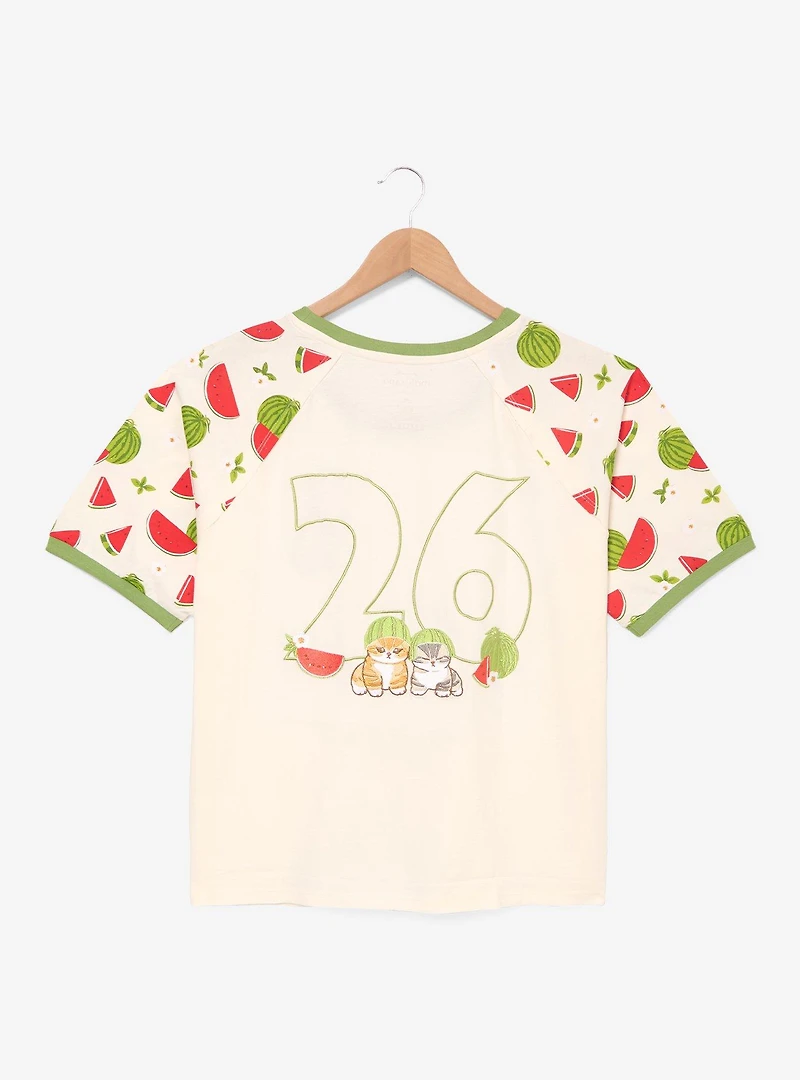 Mofusand Floral Fruit Cats Women's Ringer T-Shirt - BoxLunch Exclusive