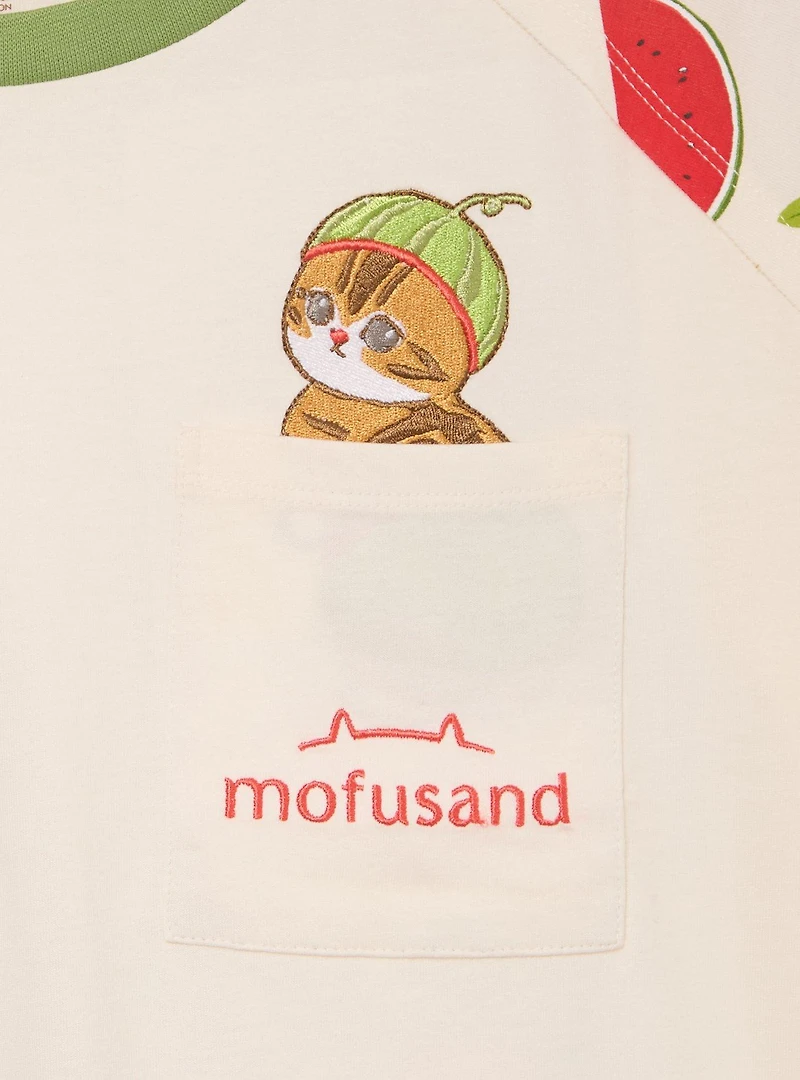 Mofusand Floral Fruit Cats Women's Ringer T-Shirt - BoxLunch Exclusive