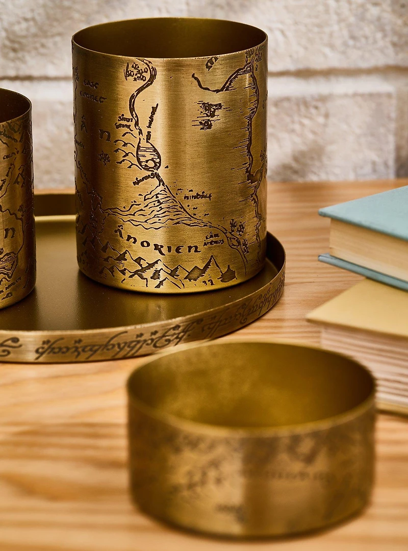 The Lord of the Rings Map Brass Desk Organizer Set - BoxLunch Exclusive