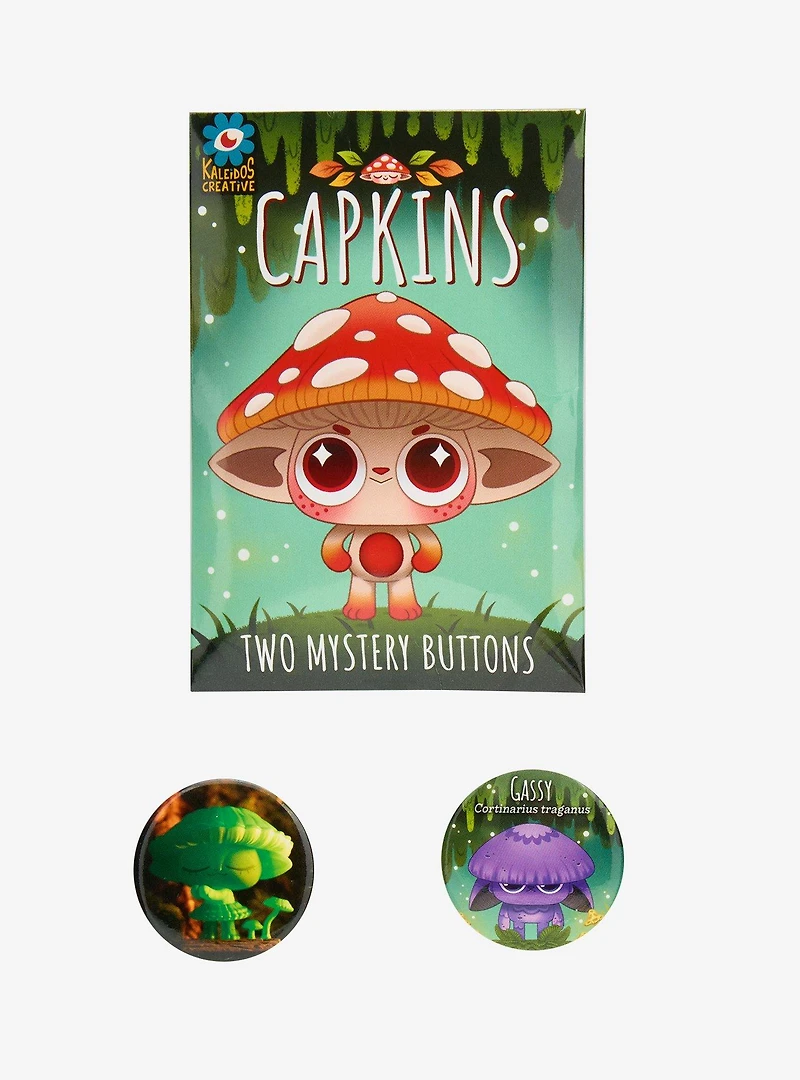 Kaleidos Creative Capkins Blind Bag Button Pin Set