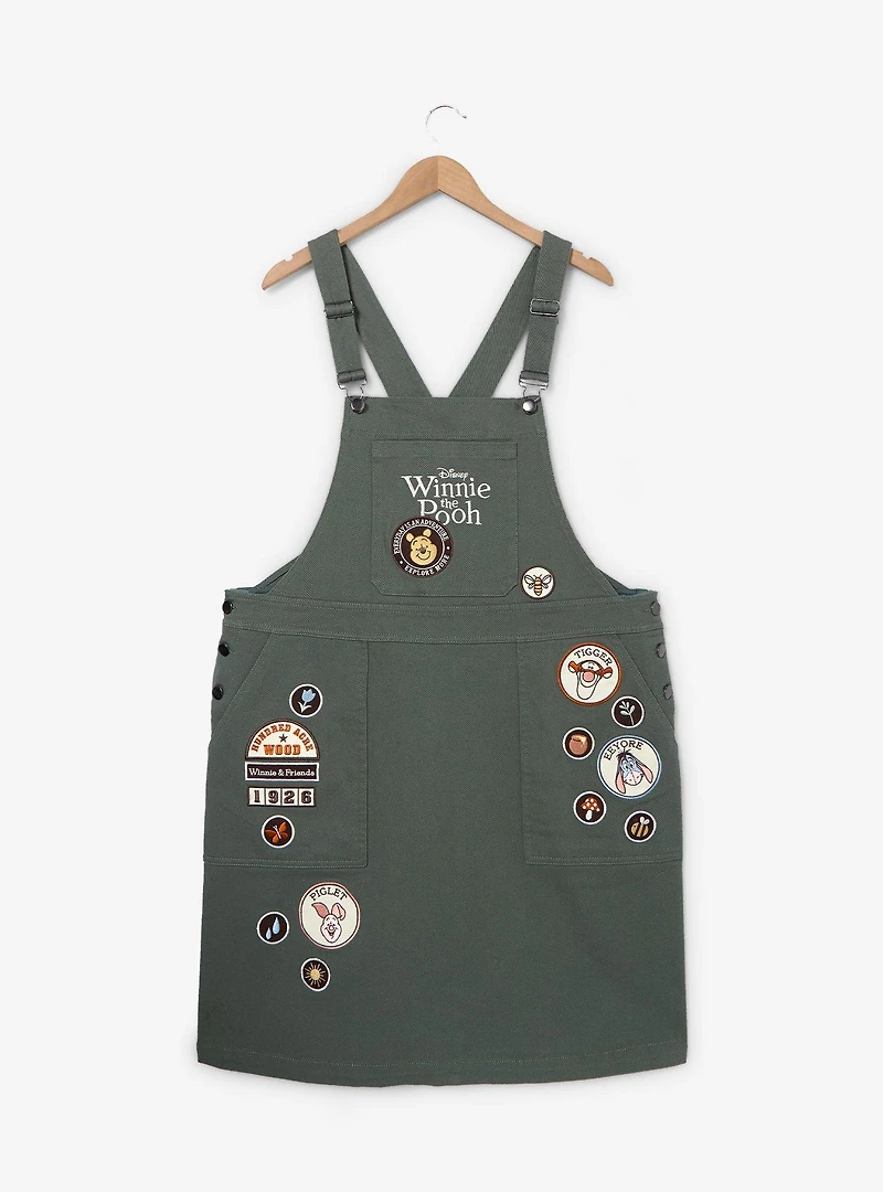 Disney Winnie the Pooh Badges Women's Plus Overall Dress — BoxLunch Exclusive