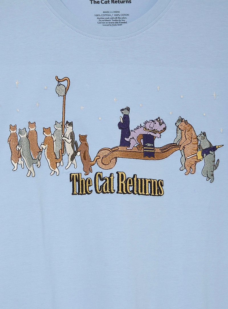 Studio Ghibli® The Cat Returns Embroidered Women's Plus T-Shirt - BoxLunch Exclusive