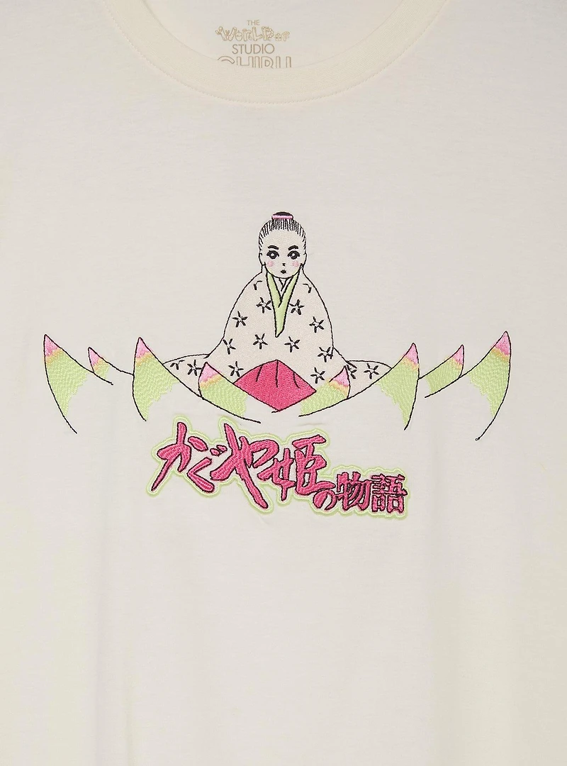 Studio Ghibli® The Tale of Princess Kaguya Embroidered Women's Plus T-Shirt - BoxLunch Exclusive
