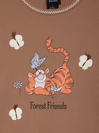 Disney Winnie the Pooh Tigger Butterfly Women's Plus Ribbed Crop Top - BoxLunch Exclusive