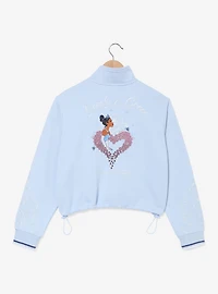 Disney The Princess and Frog Tiana Floral Women's Cropped Quarter Zip Crewneck - BoxLunch Exclusive