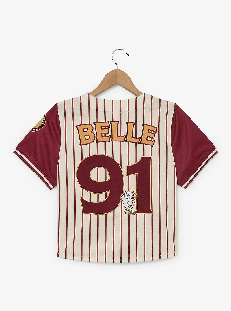 Disney Princess Belle Women's Cropped Baseball Jersey — BoxLunch Exclusive