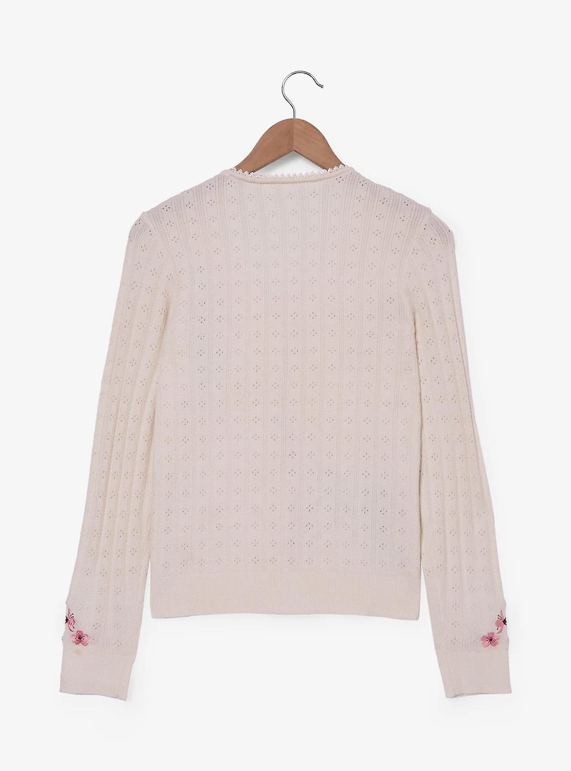 Studio Ghibli® The Tale of Princess Kaguya Cherry Blossom Pointelle Knit Women's Cardigan - BoxLunch Exclusive