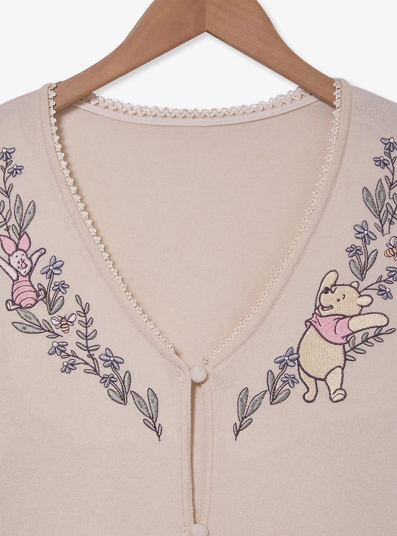 Disney Winnie the Pooh Floral Embroidered Women's Cardigan - BoxLunch Exclusive