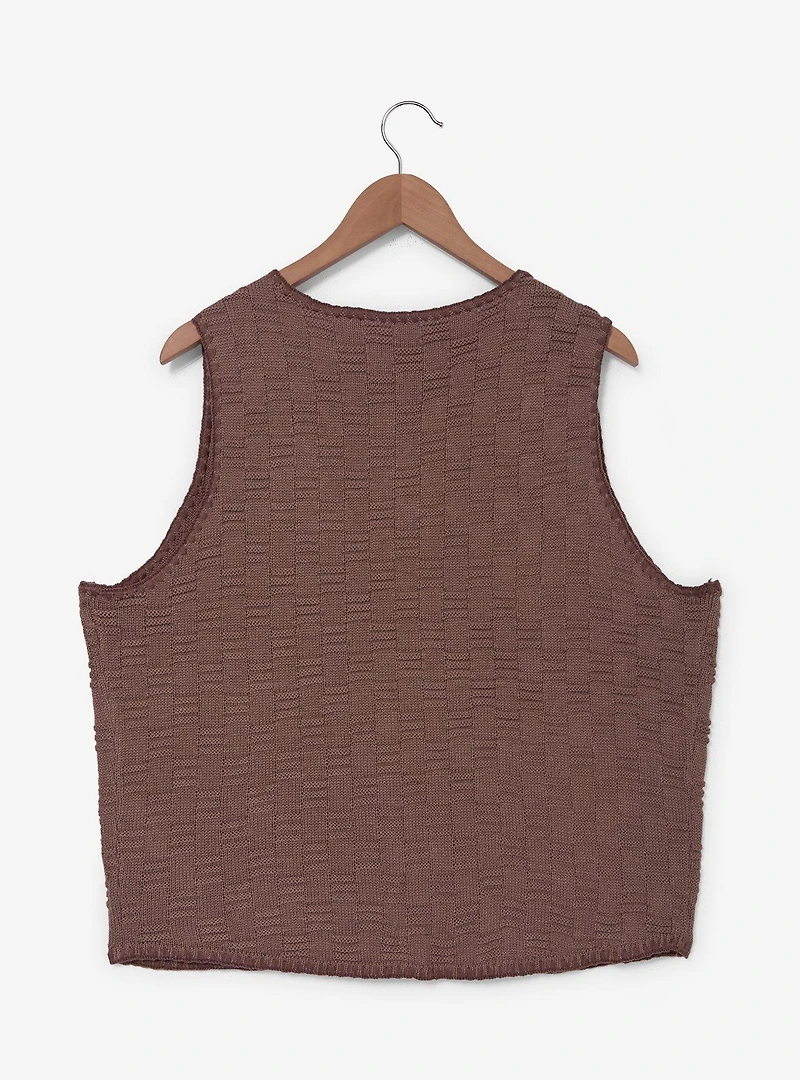 Disney Winnie the Pooh Floral Embroidered Women's Plus Knit Vest - BoxLunch Exclusive