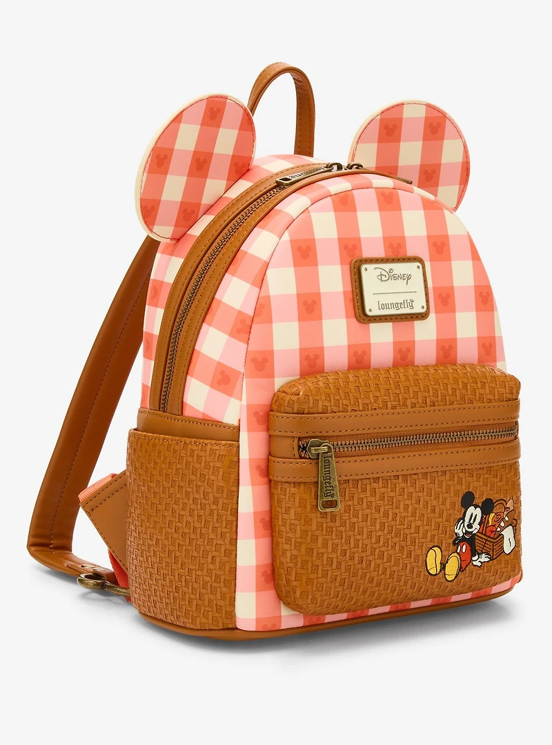Loungefly Disney Mickey Mouse Picnic Ears Mini Backpack - BoxLunch Exclusive