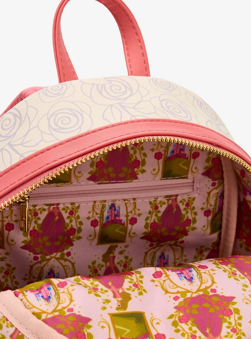 Loungefly Disney Sleeping Beauty Aurora Floral Magnetic Door Mini Backpack - BoxLunch Exclusive