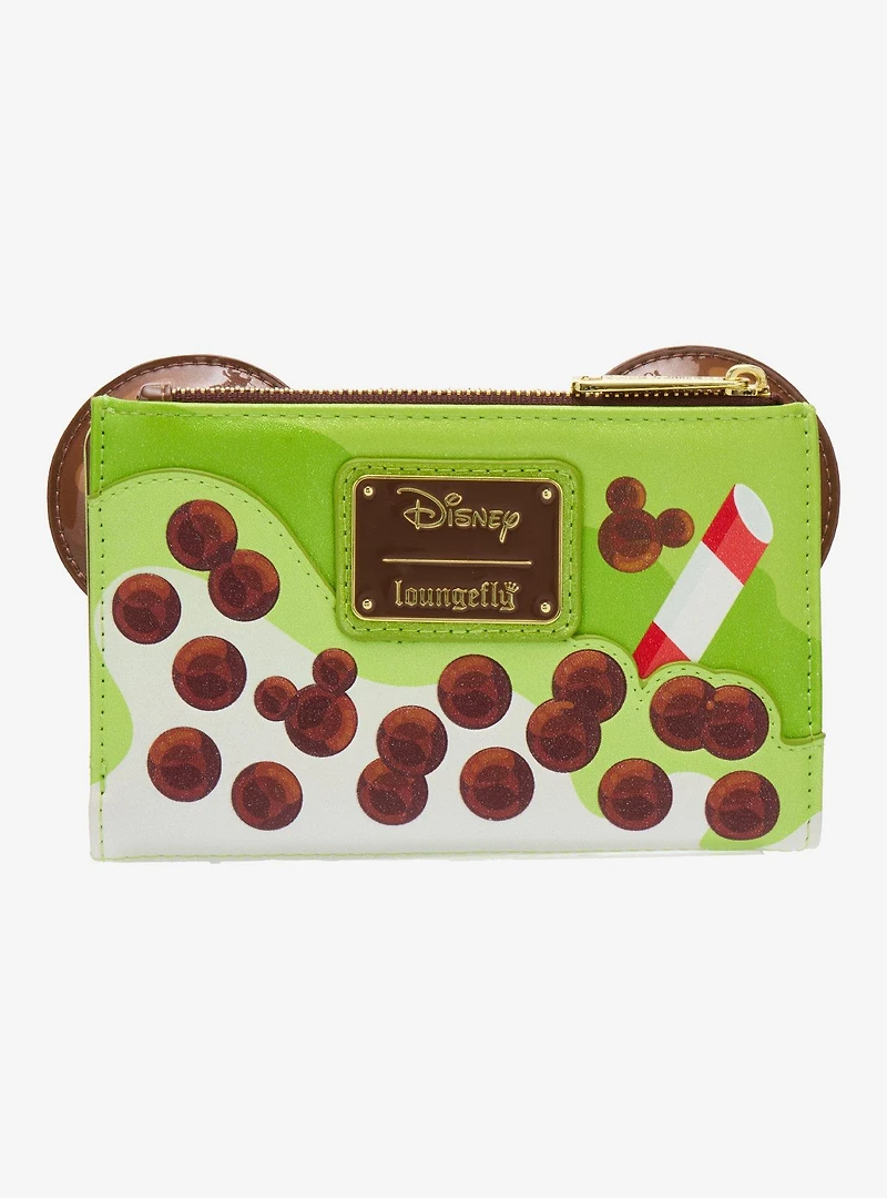 Loungefly Disney Mickey Mouse Green Tea Boba Figural Wallet - BoxLunch Exclusive