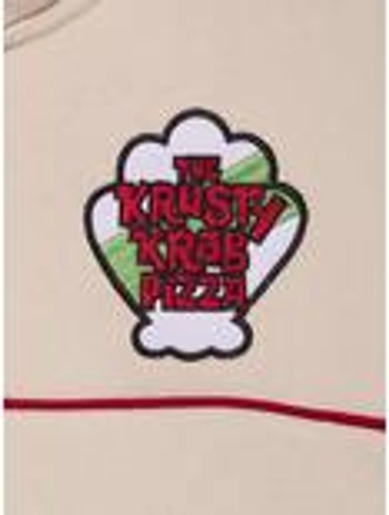 SpongeBob SquarePants Krusty Krab Pizza Logo Women's Plus Cropped Quarter Zip Crewneck - BoxLunch Exclusive