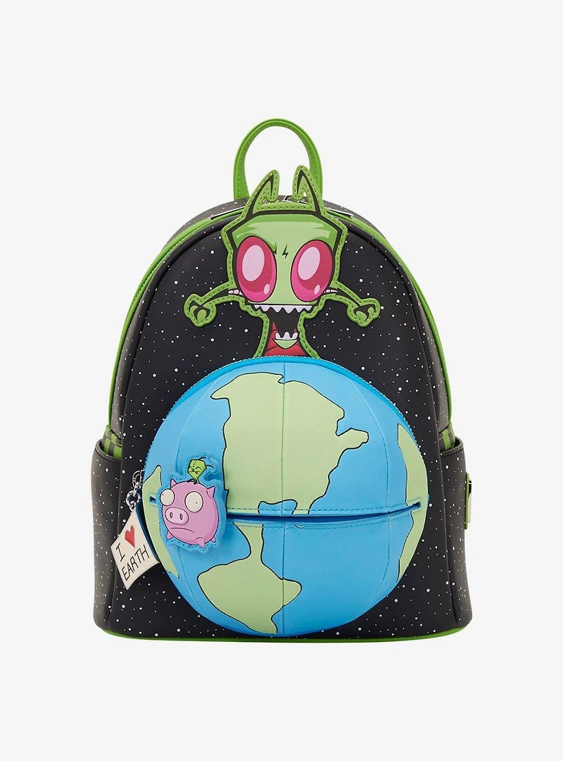 Loungefly Invader Zim Globe Glow-in-the-Dark Mini Backpack
