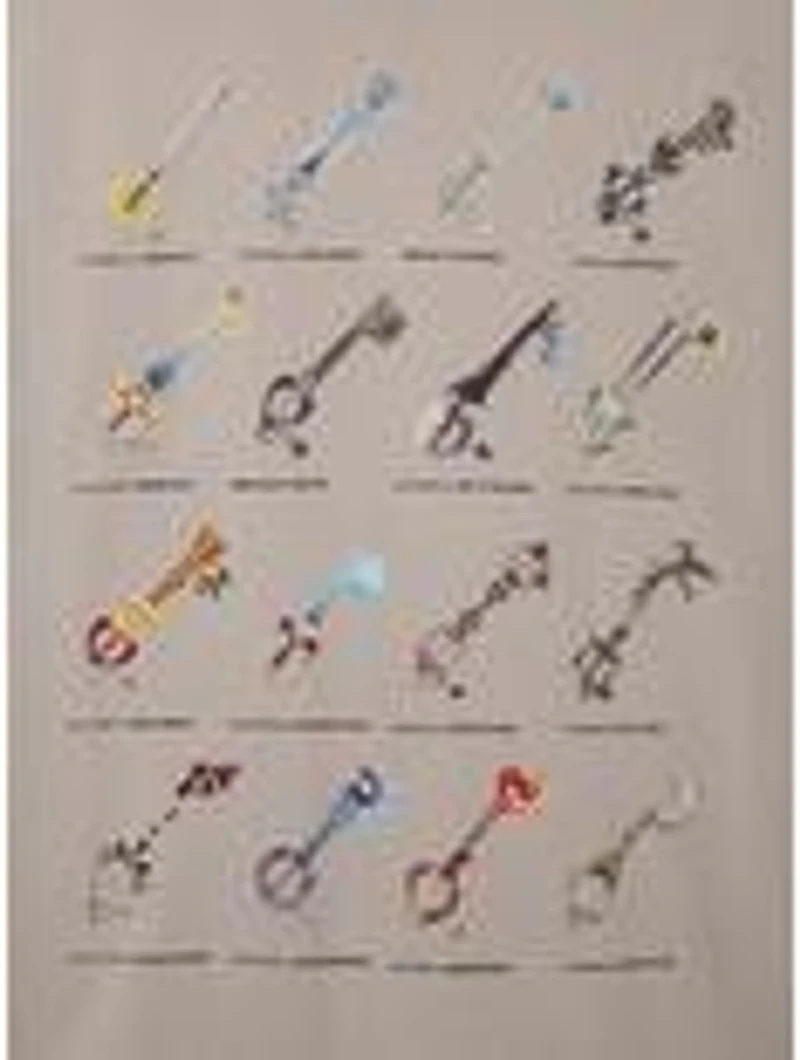 Disney Kingdom Hearts Keyblade Chart T-Shirt - BoxLunch Exclusive