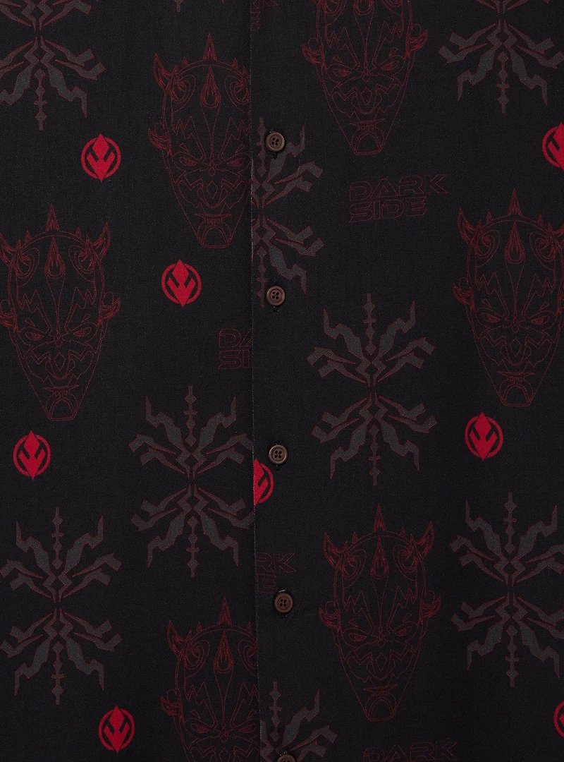 Star Wars Darth Maul Allover Print Woven Button-Up - BoxLunch Exclusive