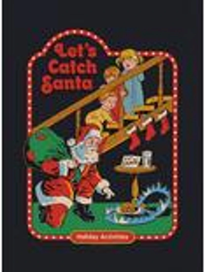 Steven Rhodes Let's Catch Santa Black T-Shirt