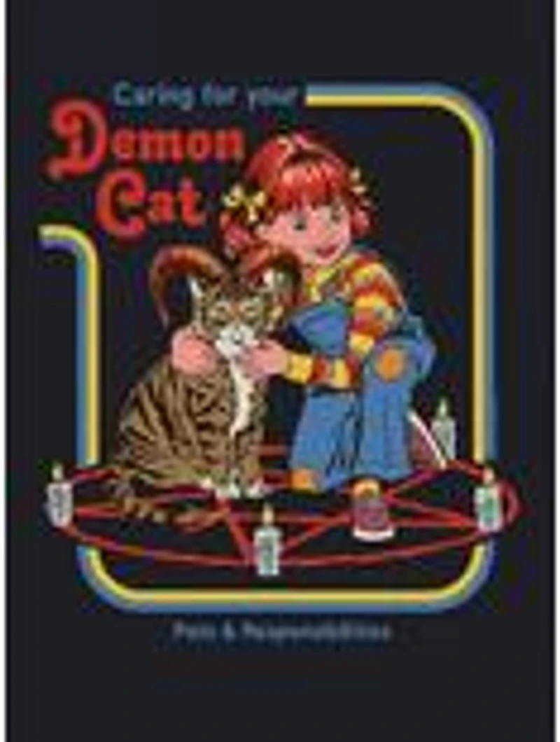 Steven Rhodes Caring For Your Demon Cat Black T-Shirt
