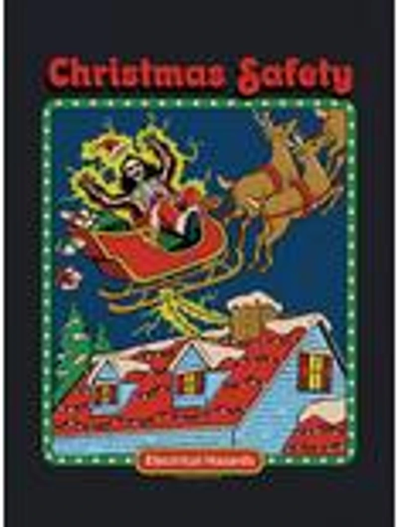 Steven Rhodes Christmas Safety Black T-Shirt