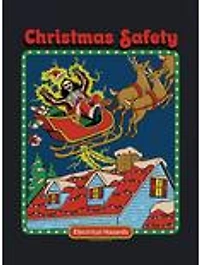Steven Rhodes Christmas Safety Black T-Shirt