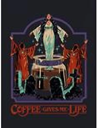 Steven Rhodes Coffee Gives Me Life Black T-Shirt