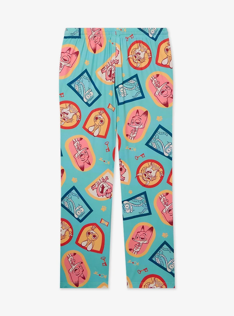 Disney Pixar Zootopia 2 Badges Allover Print Sleep Pants