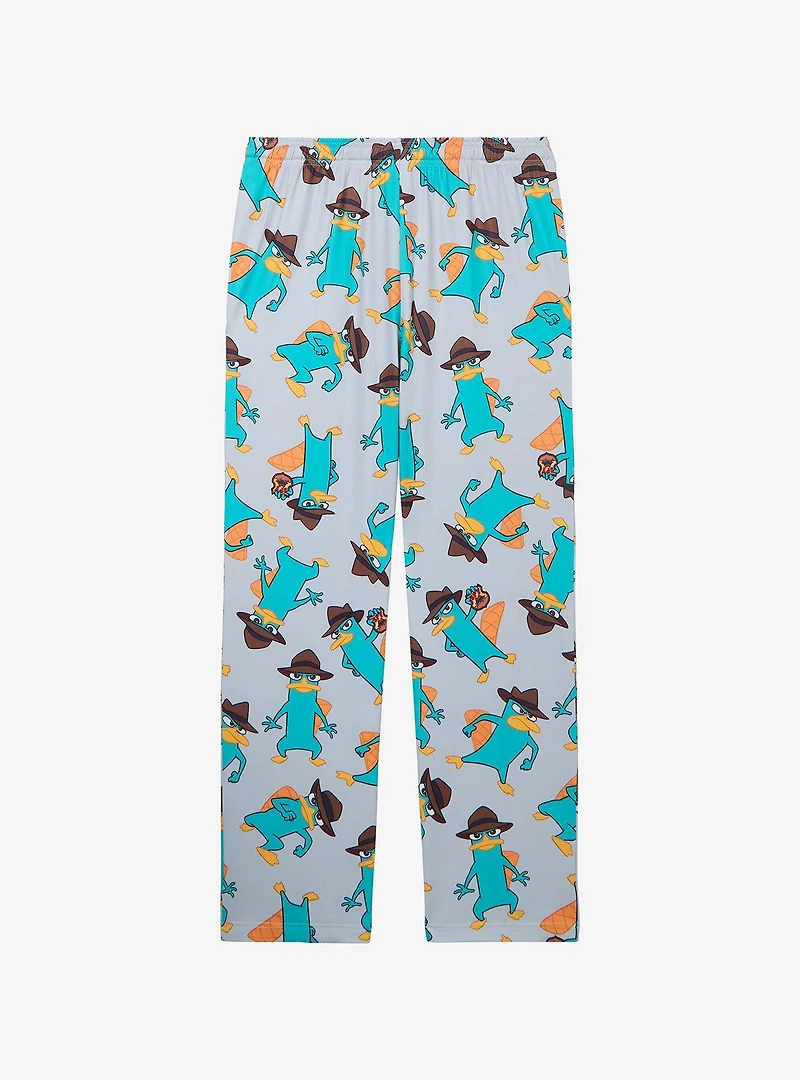 Disney Phineas and Ferb Perry the Platypus Allover Print Sleep Pants