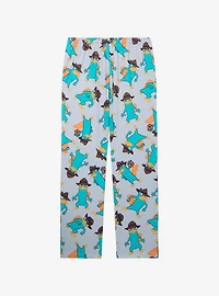 Disney Phineas and Ferb Perry the Platypus Allover Print Sleep Pants