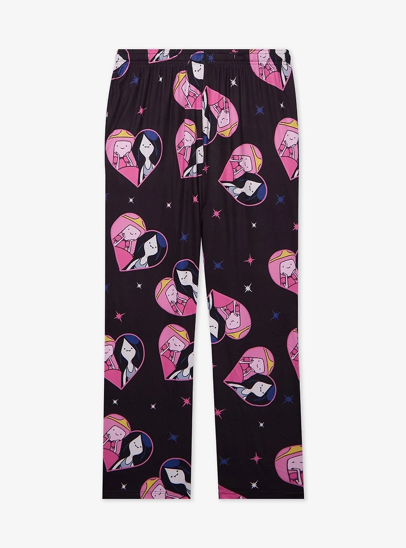 Adventure Time Marceline & Princess Bubblegum Heart Allover Print Sleep Pants