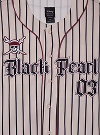 Disney Pirates of the Caribbean Jack Sparrow Black Pearl Striped Baseball Jersey - BoxLunch Exclusive