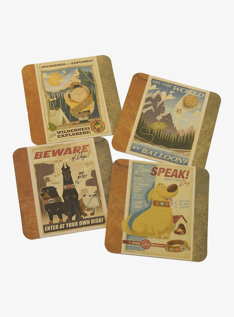 Disney Pixar Up Posters Drink Coaster Set - BoxLunch Exclusive