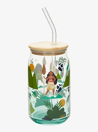 Disney Moana Icons Glass Cup with Straw — BoxLunch Exclusive
