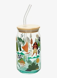 Disney Moana Icons Glass Cup with Straw — BoxLunch Exclusive