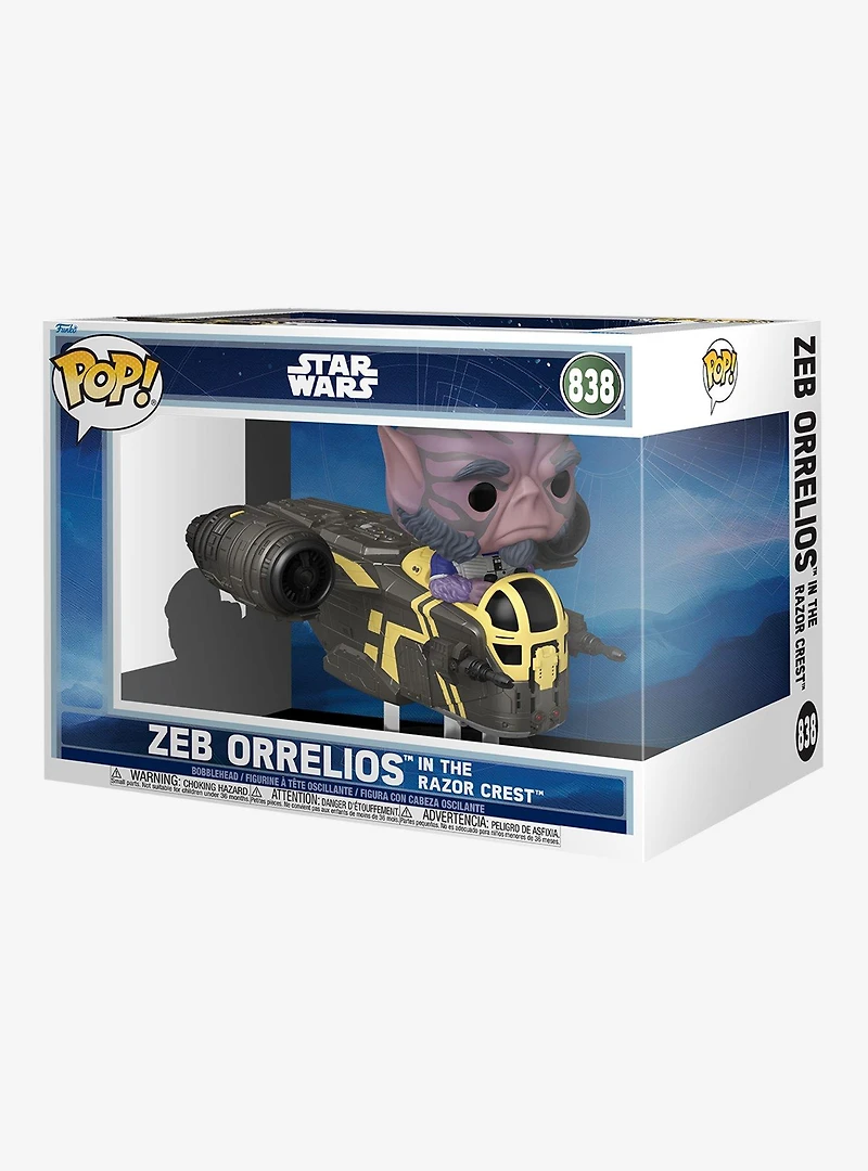 Funko Pop! Star Wars The Mandalorian and Grogu Zeb Orrelios in the Razor Crest Vinyl Bobblehead