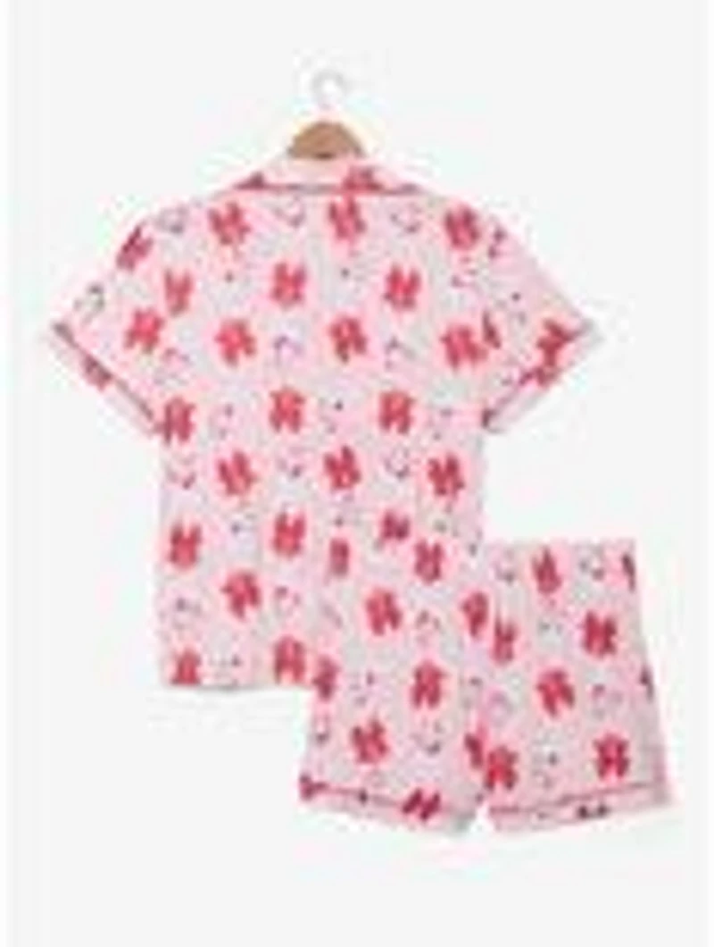 Disney The Aristocats Marie Bows Allover Print Women's Pajama Shirt & Shorts Set