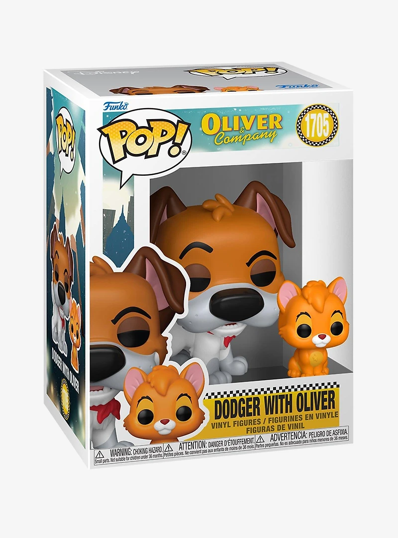 Funko Pop! Disney Oliver and Company Dodger With Oliver Vinyl Figure