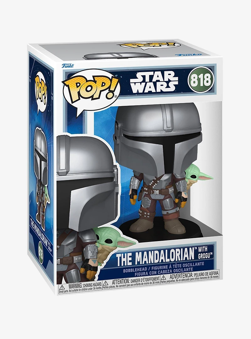 Funko Pop! Star Wars The Mandalorian and Grogu The Mandalorian with Grogu Vinyl Bobblehead