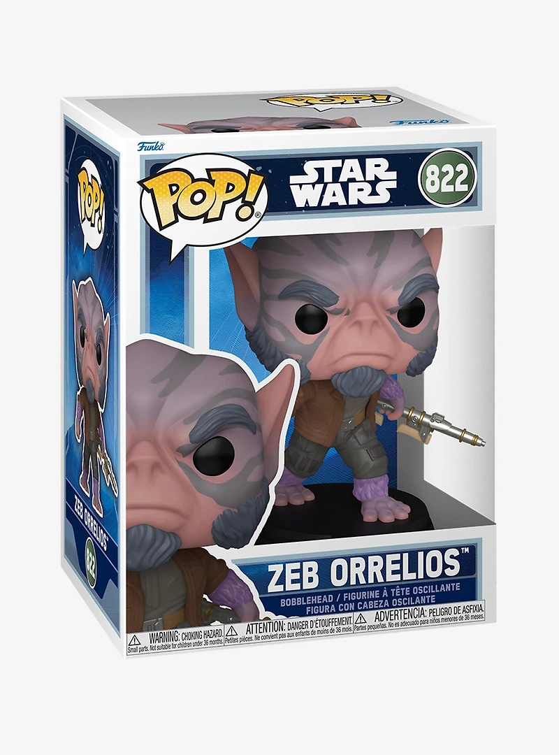 Funko Pop! Star Wars The Mandalorian and Grogu Zeb Orrelios Vinyl Bobblehead