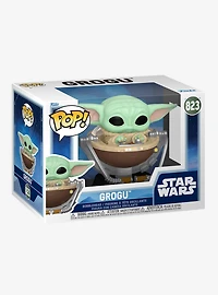 Funko Pop! Star Wars Rides The Mandalorian and Grogu Grogu in Pram Vinyl Bobblehead