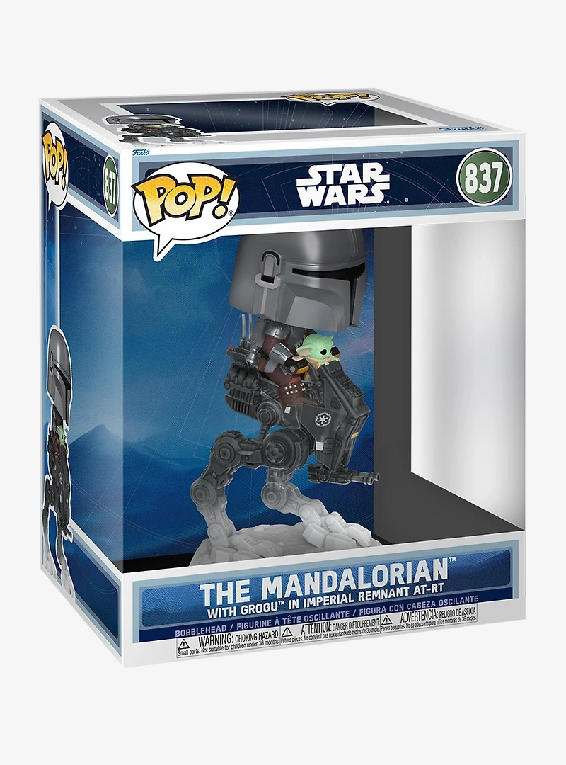 Funko Pop! Star Wars The Mandalorian and Grogu The Mandalorian with Grogu in Imperial Remnant AT-RT Vinyl Bobblehead